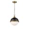 Z-Lite Peyton 2 Light Mini Pendant, Matte Black + Factory Bronze & Opal Etched 619MP-MB-FB - alternate 4